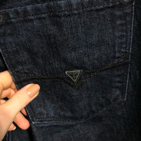 Men’s Guess Regular Straight Crescent Fit Jeans - Picture 8 of 10